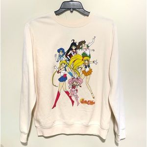 Junior’s Anime Sailor Moon Pink Crewneck Sweatshirt | Size: XL